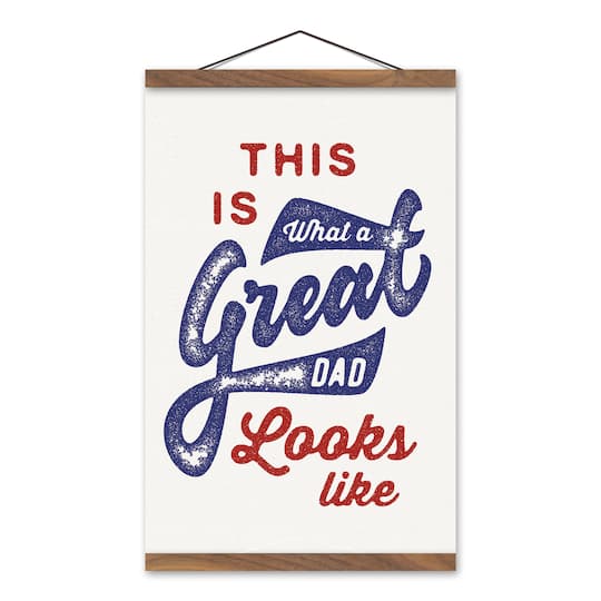 Great Dad Teak Hanging Canvas